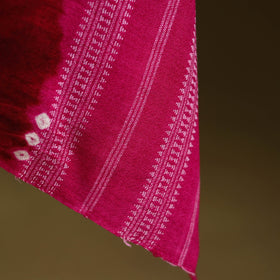 Kutch handwoven merino wool tie-dye bandhani shawl 06