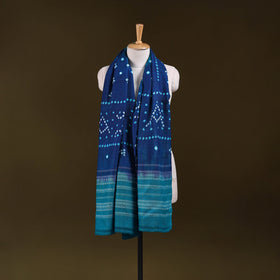 Kutch handwoven merino wool tie-dye bandhani shawl 10