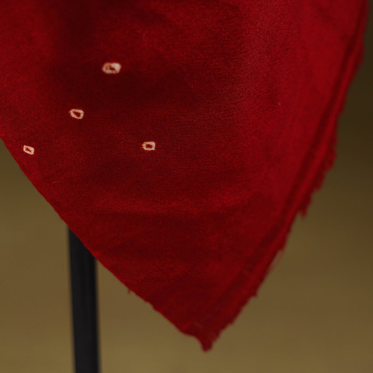 Kutch handwoven merino wool tie-dye bandhani shawl 19