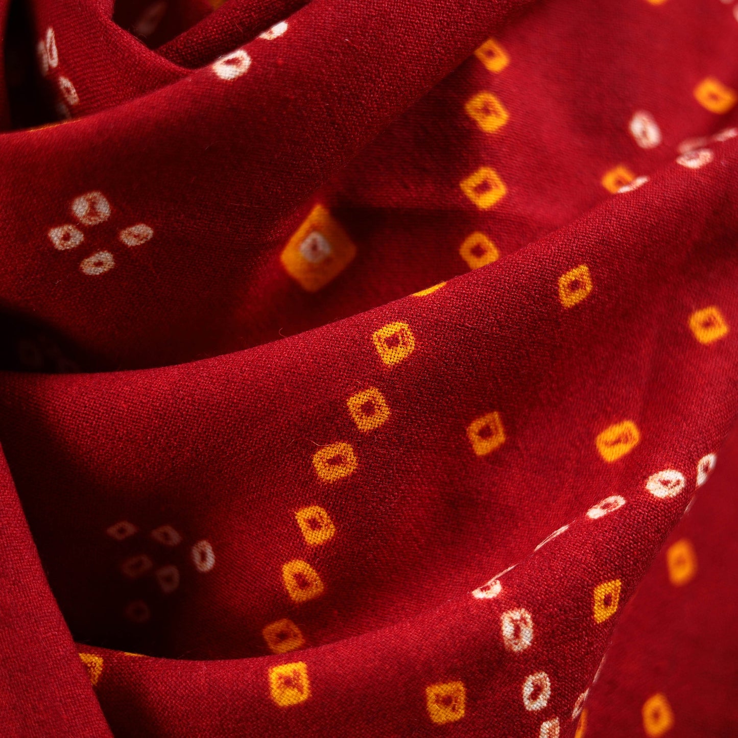 Kutch handwoven merino wool tie-dye bandhani shawl 19