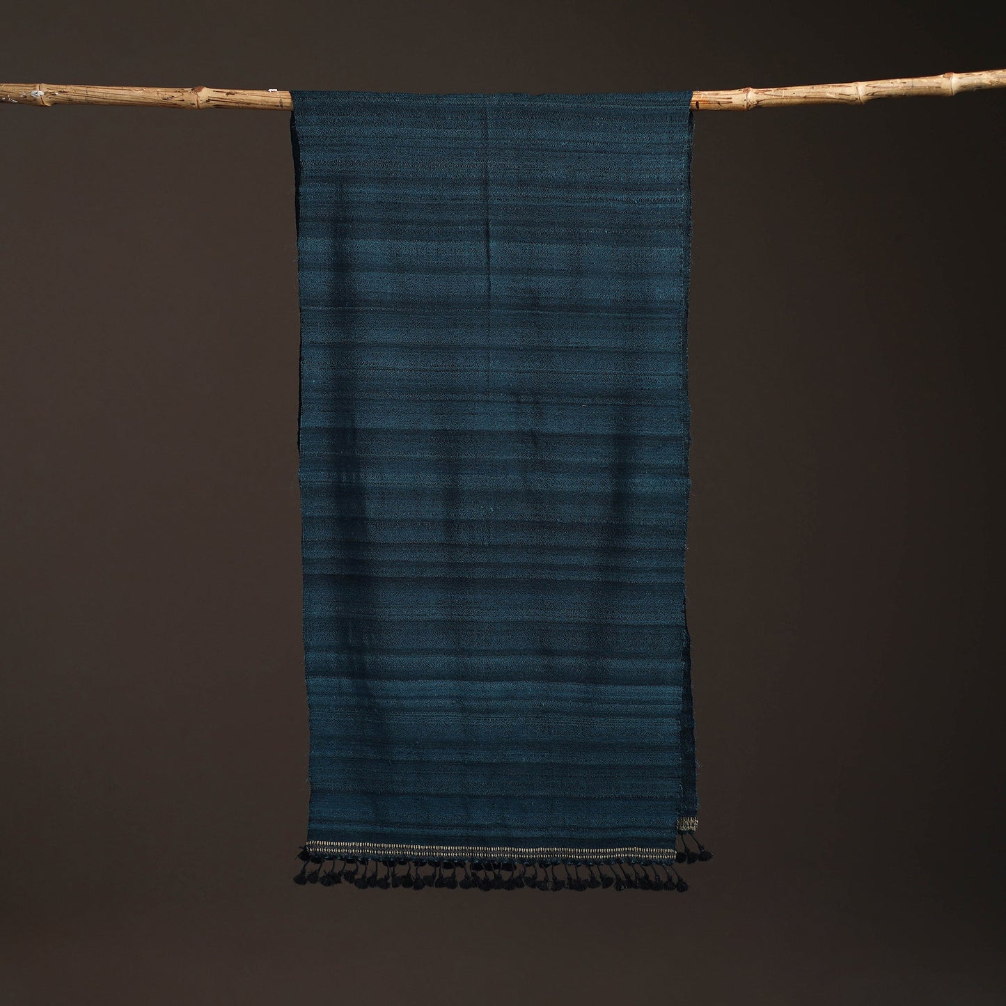 Kutch handwoven merino wool x tussar silk stole 191