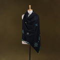 Kutch handwoven mirror work acrylic wool shawl 146
