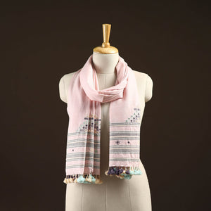 Kutch handwoven mirror work merino wool embroidered stole