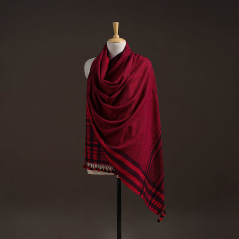 Kutch handwoven mirror work merino wool shawl 54