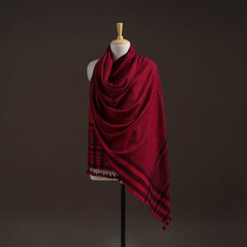 Kutch handwoven mirror work merino wool shawl 54