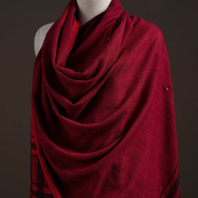 Kutch handwoven mirror work merino wool shawl 54