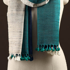 Kutch handwoven three shaded merino wool x katia silk stole