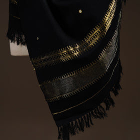 Kutch handwoven zari & mirror work acrylic wool shawl 24