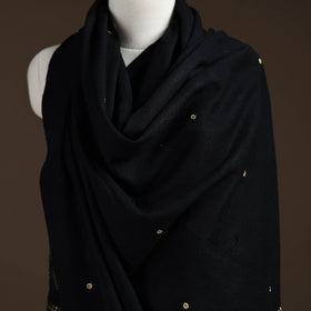 Kutch handwoven zari & mirror work acrylic wool shawl 24