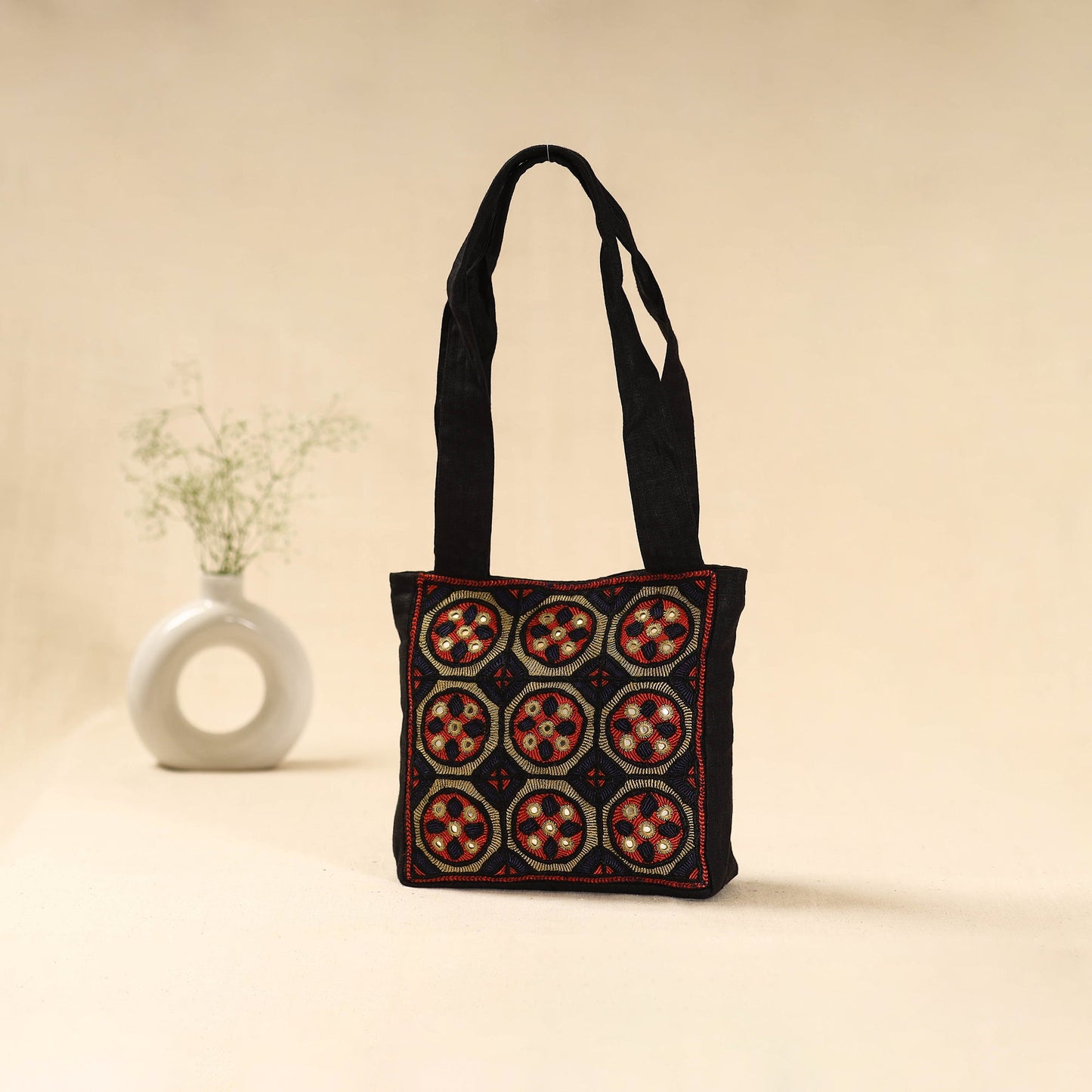 Kutch jat hand embroidered shoulder bag 115 - handcrafted