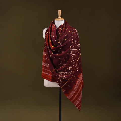 Kutch mirror work handwoven bandhani bagida merino wool