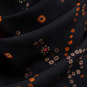 Kutch mirror work handwoven bandhani bagida merino wool