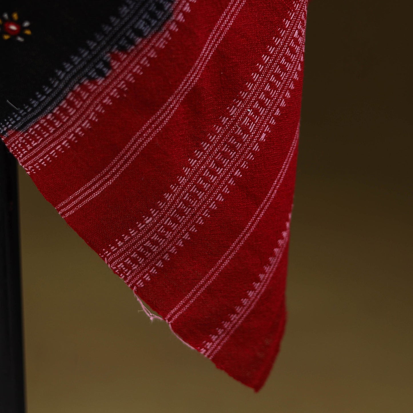 Kutch mirror work handwoven bandhani bagida merino wool