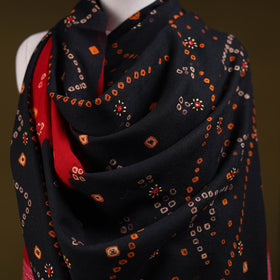 Kutch mirror work handwoven bandhani bagida merino wool