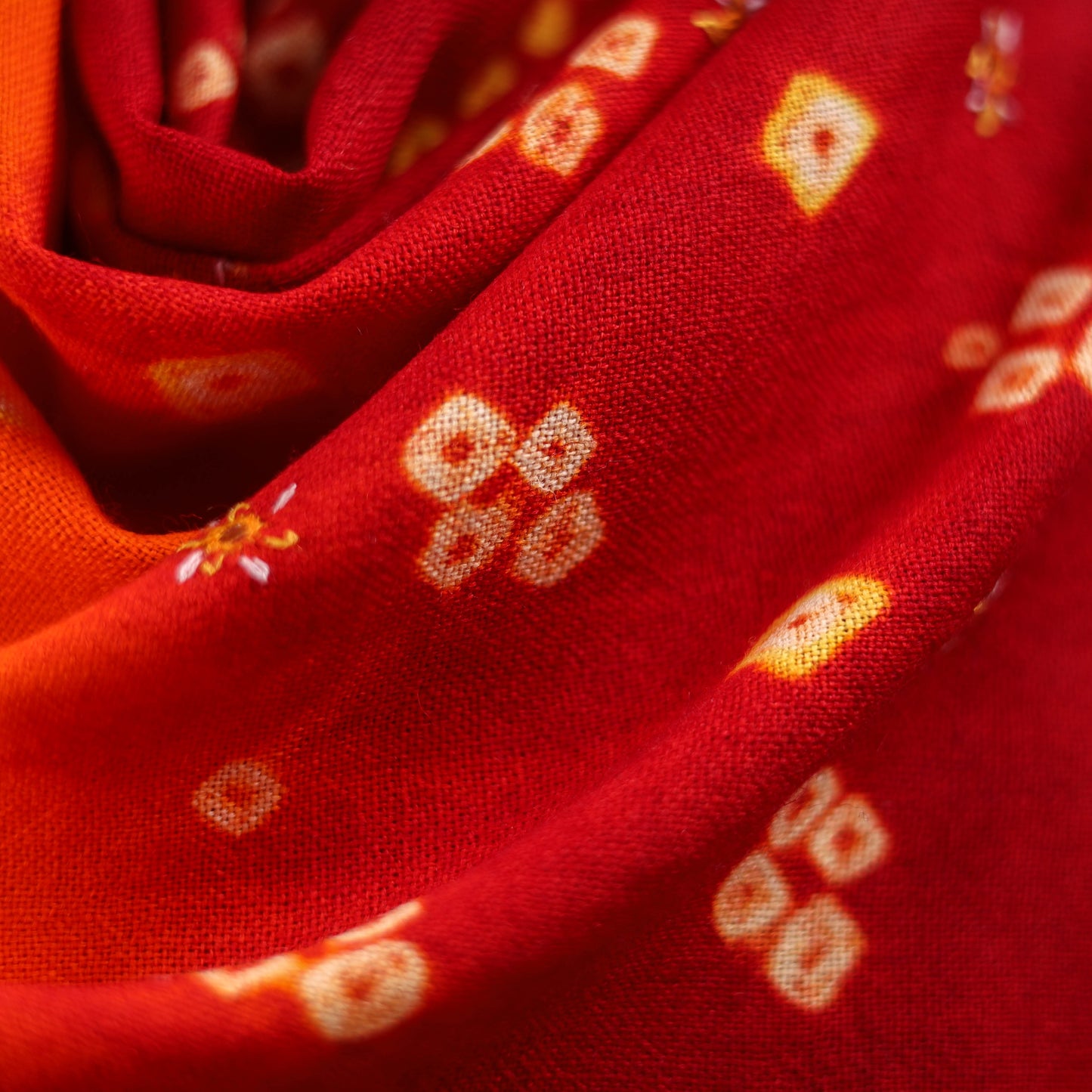 Kutch mirror work handwoven bandhani bagida merino wool