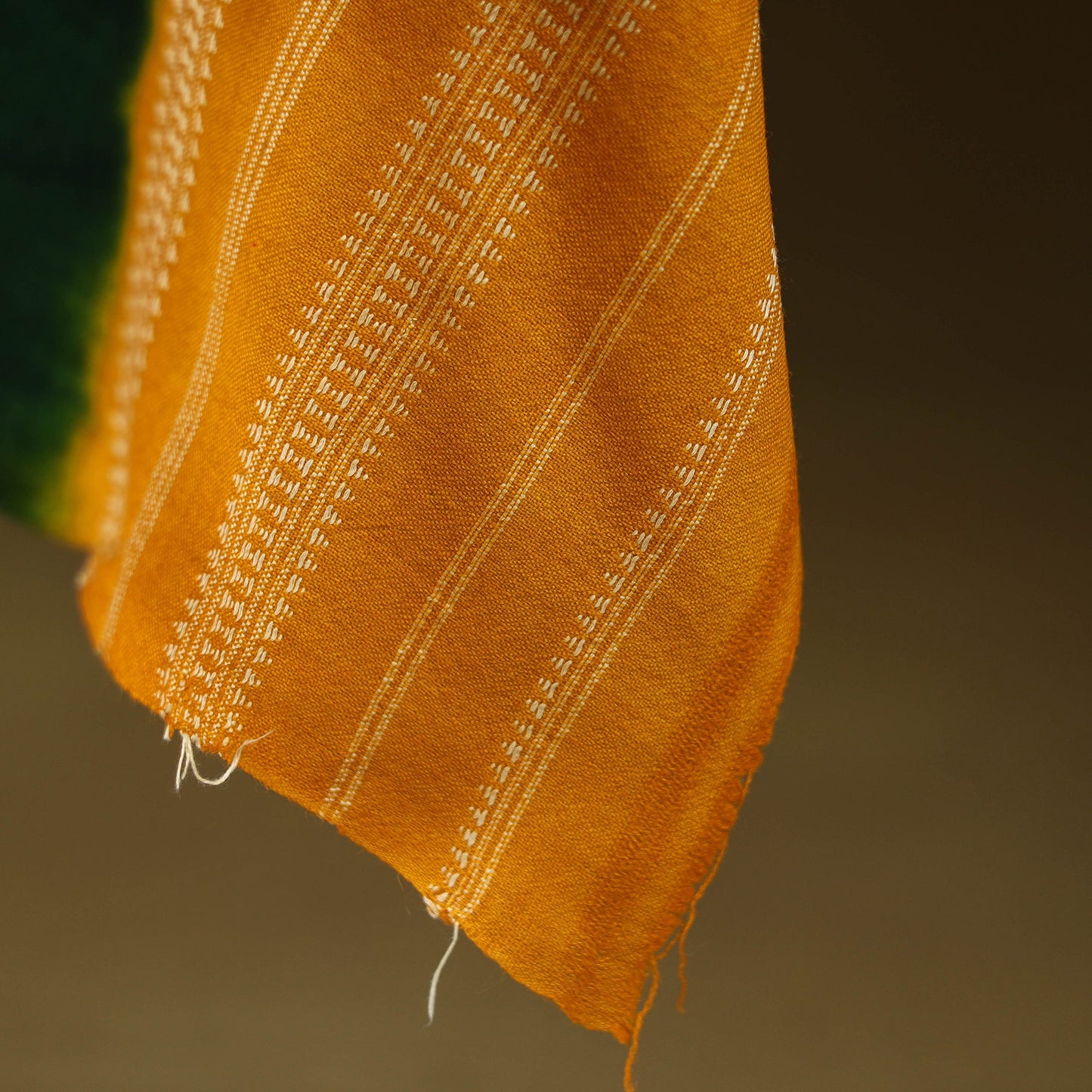 Kutch mirror work handwoven bandhani bagida merino wool