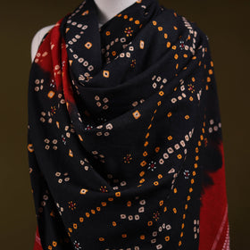 Kutch mirror work handwoven bandhani bagida merino wool