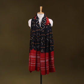 Kutch mirror work handwoven bandhani bagida merino wool