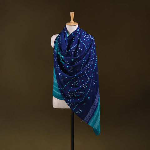 Kutch mirror work handwoven bandhani bagida merino wool