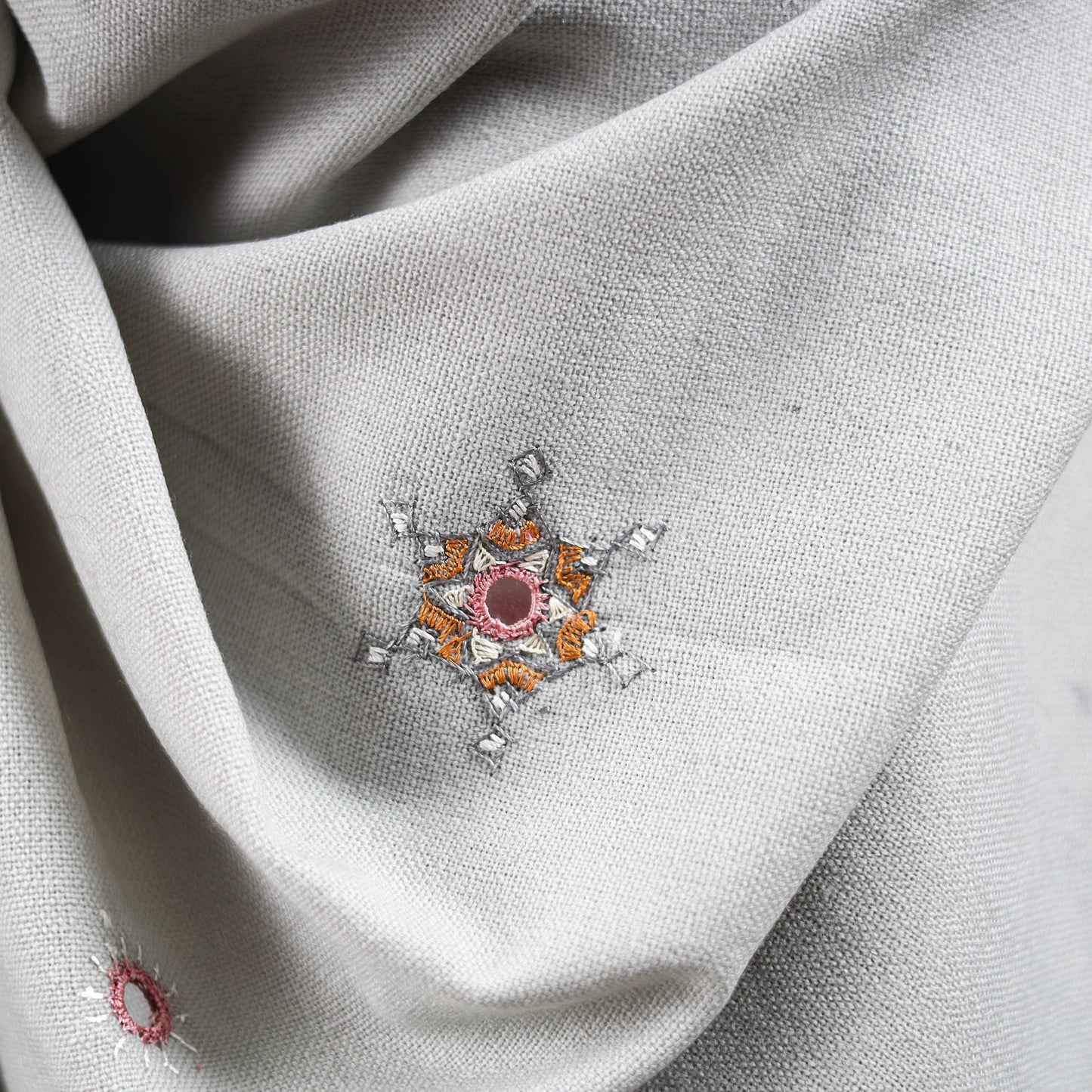 Kutch mirror work handwoven neran hand embroidery acrylic