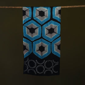 Kutch modal silk clamp dyed bandhani stole 08 - handcrafted