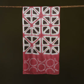 Kutch modal silk clamp dyed bandhani stole 09 - handcrafted