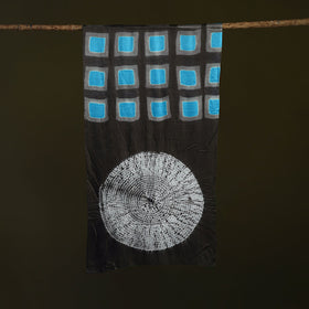 Kutch modal silk clamp dyed shibori stole 02 - handcrafted