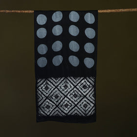 Kutch modal silk clamp dyed shibori stole 03 - handcrafted