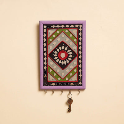 Buy Kutch Mud Mirror Work Lippan Art Key Holder Online at iTokri.com