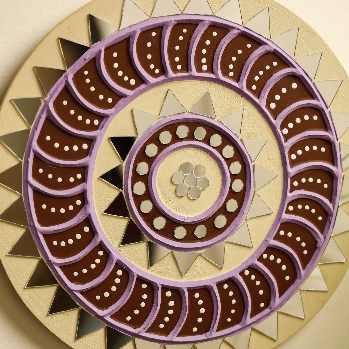 Buy Kutch Mud Mirror Work Lippan Art Wall Frame