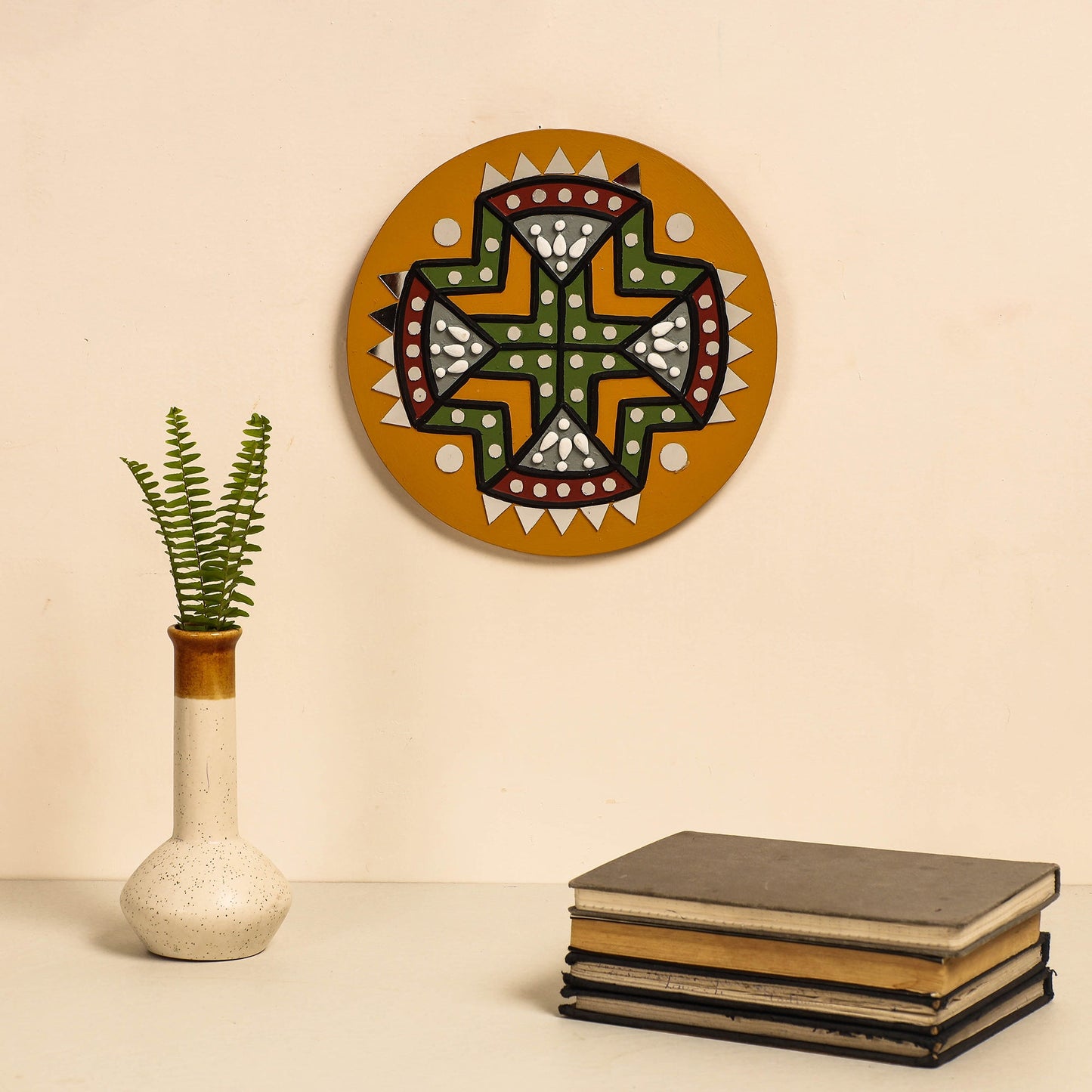 Buy Kutch Mud Mirror Work Lippan Art Wall Frame