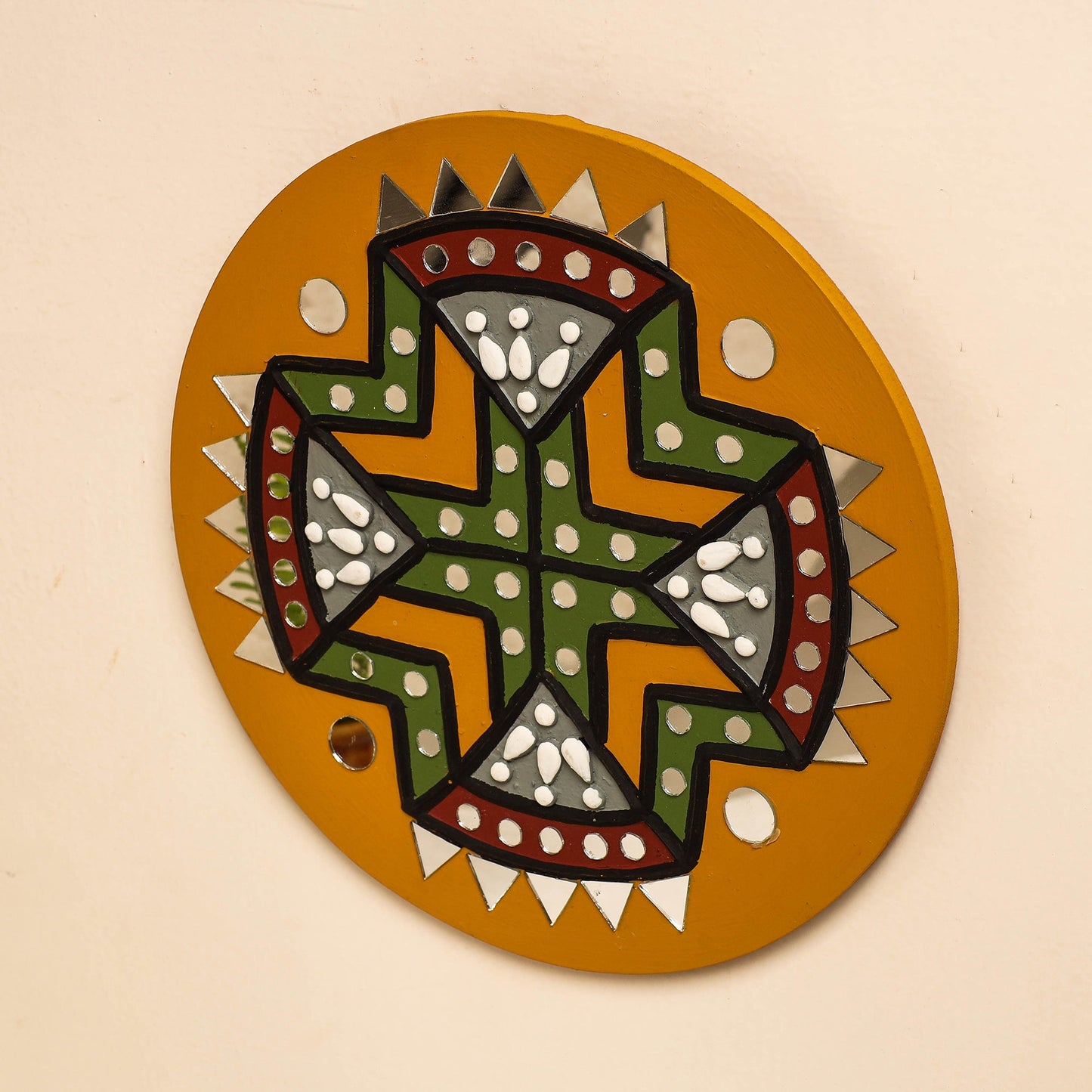 Buy Kutch Mud Mirror Work Lippan Art Wall Frame