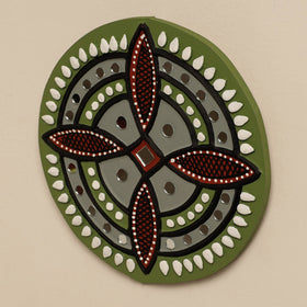  Kutch Mud Mirror Work Lippan Art Wall Frame