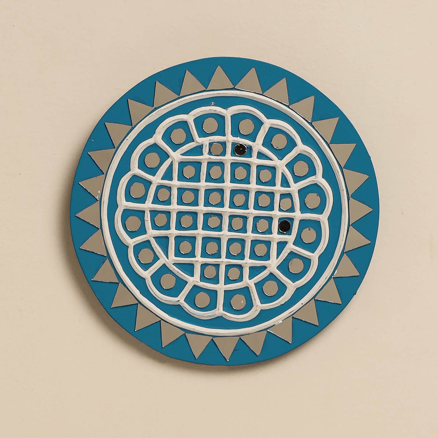  Kutch Mud Mirror Work Lippan Art Wall Frame