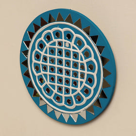  Kutch Mud Mirror Work Lippan Art Wall Frame