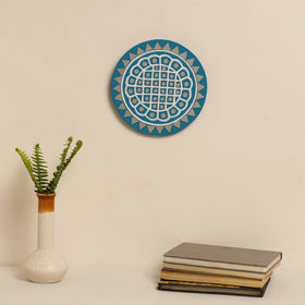  Kutch Mud Mirror Work Lippan Art Wall Frame