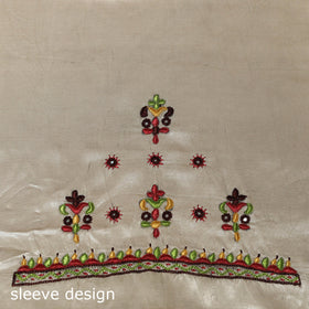 Kutch pakko hand embroidery mashru silk unstitched kurta