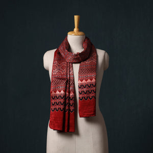 Kutch printed mashru silk stole 14 - handcrafted