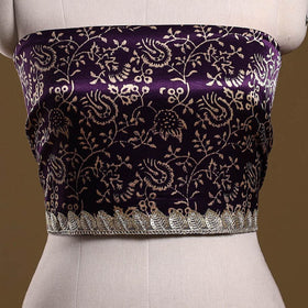 Kutch printed modal silk blouse piece with lace work 36