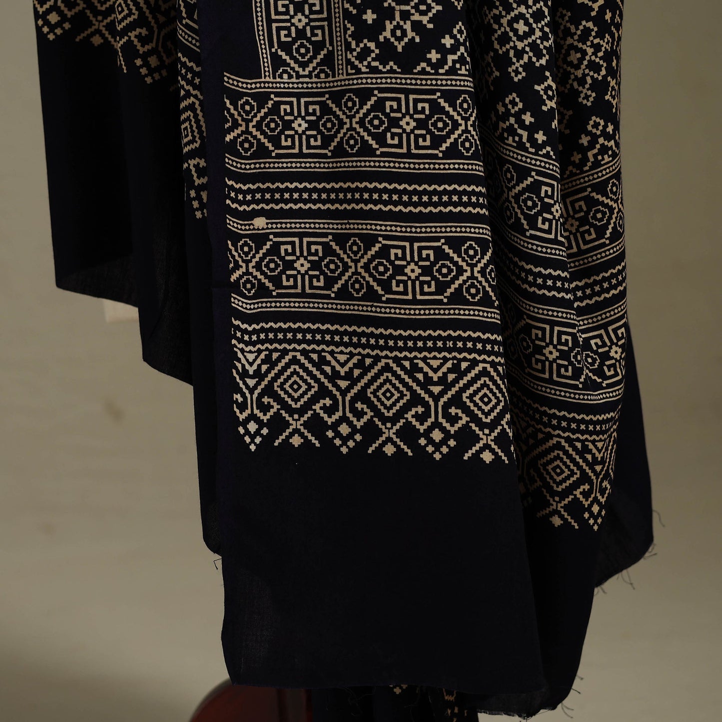 Kutch printed rayon dupatta 48 - handcrafted