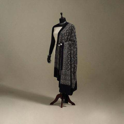 Kutch printed rayon dupatta 48 - handcrafted