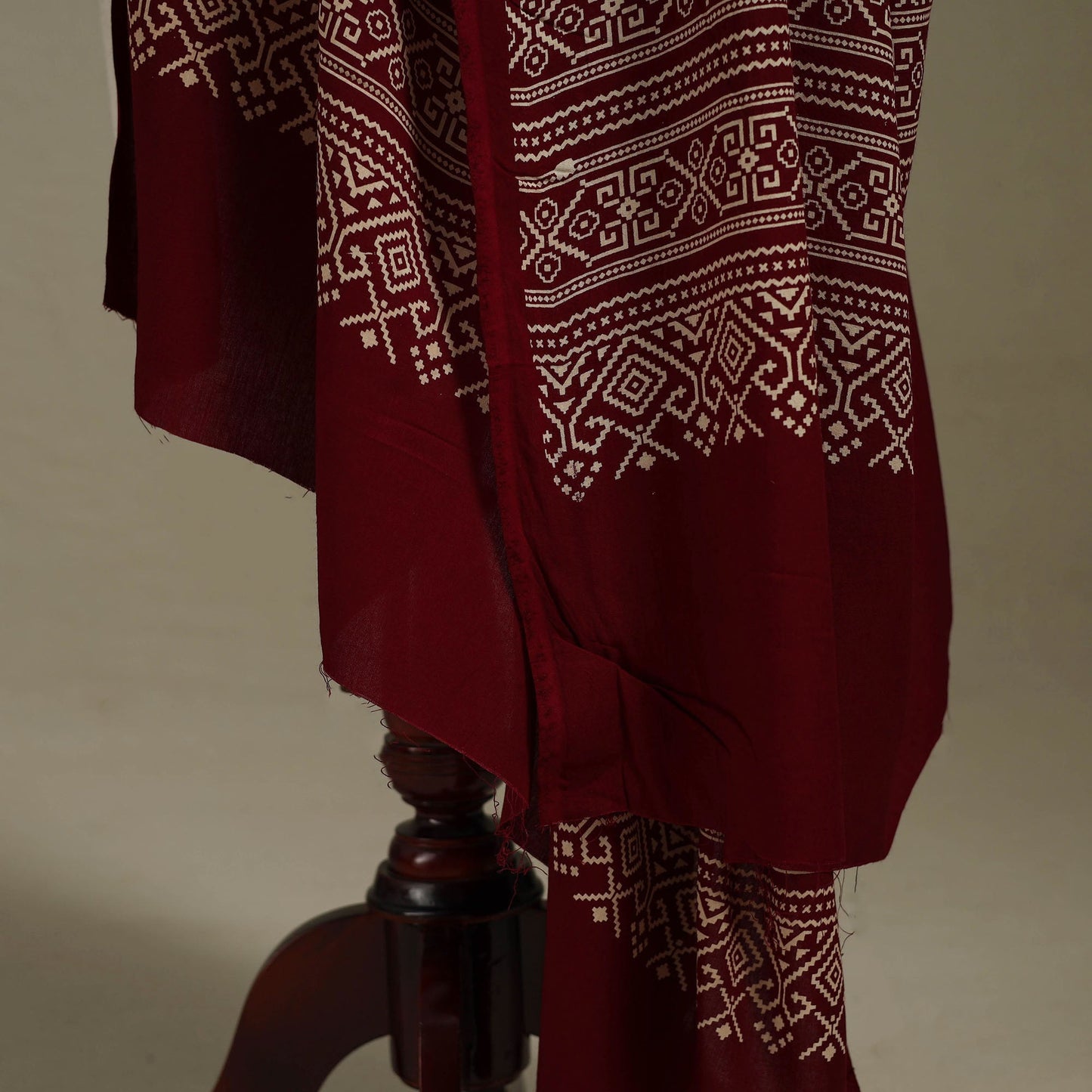 Kutch printed rayon dupatta 56 - handcrafted