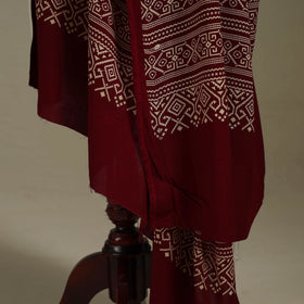 Kutch printed rayon dupatta 56 - handcrafted