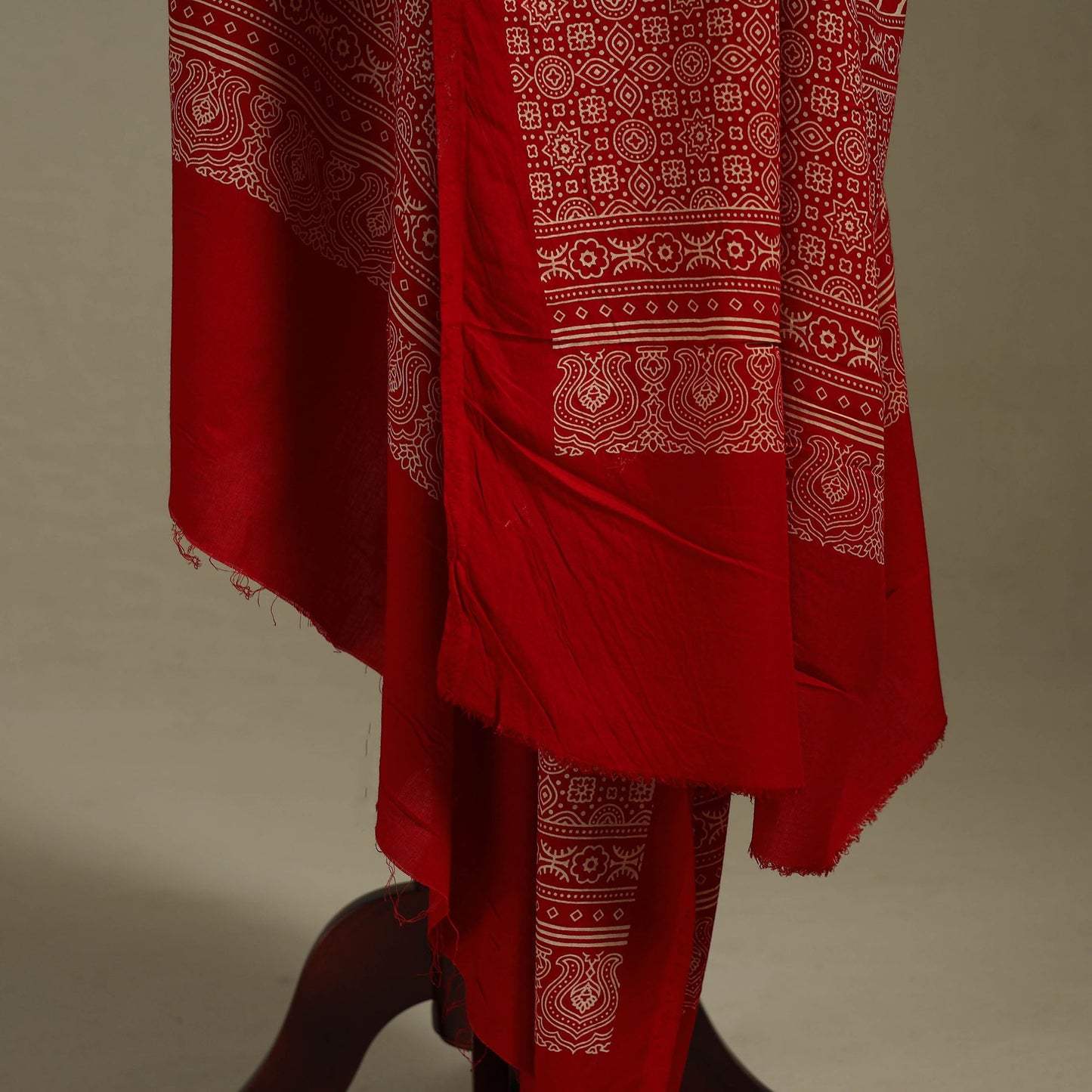 Kutch printed rayon dupatta 59 - handcrafted