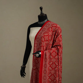 Kutch printed rayon dupatta 60 - handcrafted