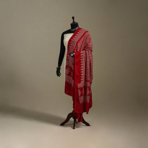 Kutch printed rayon dupatta 62 - handcrafted