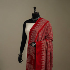 Kutch printed rayon dupatta 62 - handcrafted