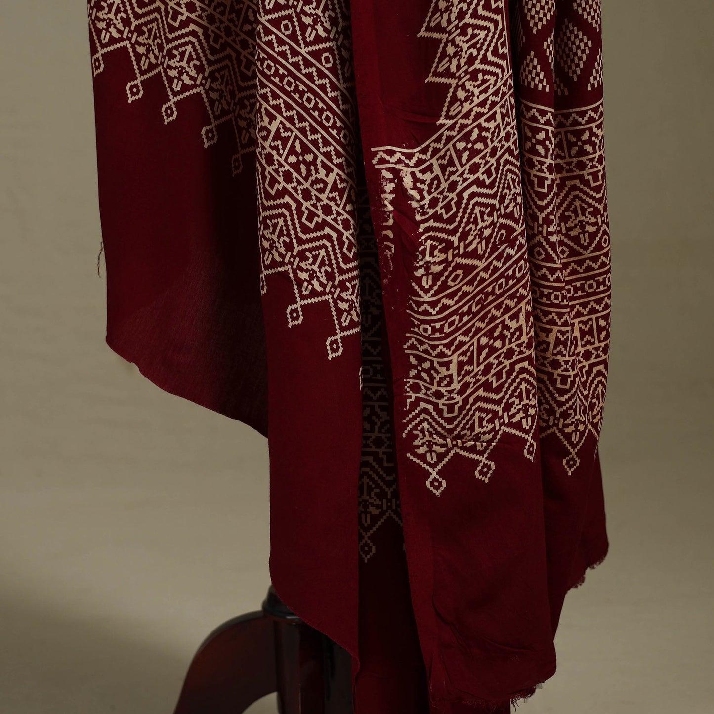 Kutch printed rayon dupatta 64 - handcrafted