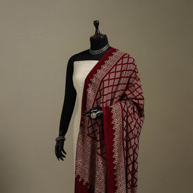Kutch printed rayon dupatta 64 - handcrafted