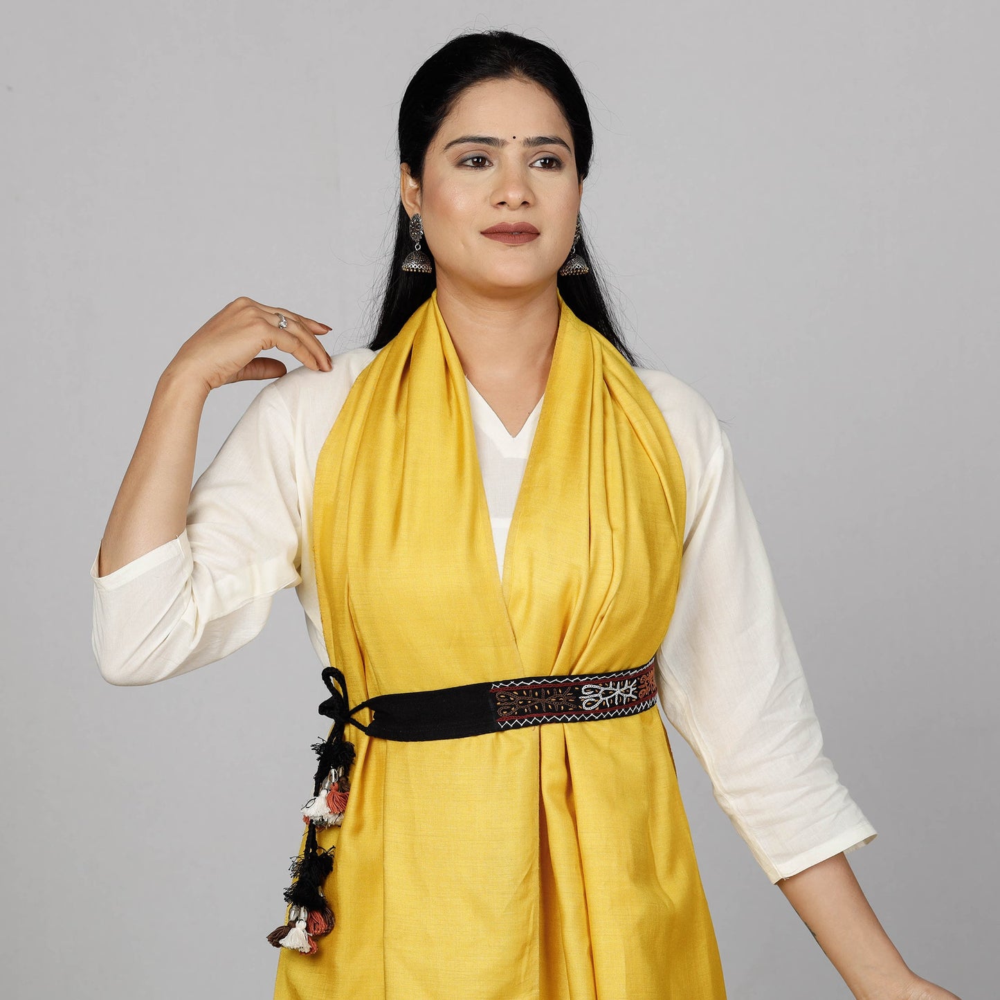  Mirror Work Kutch Embroidery Fabric Belt 